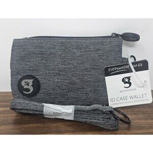 Geckobrands Zipper ID & Card Case Wallet With Lanyard - GRAY - NWT
